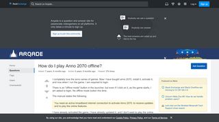 
                            9. How do I play Anno 2070 offline? - Stack Exchange