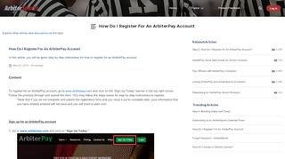 
                            6. How Do I Register For An ArbiterPay Account