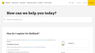 
                            1. How do I register for NetBank? - commbank.com.au