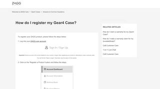 
                            2. How do I register my product? – Welcome to ZAGG Care