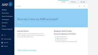 
                            2. How do I register to view my AMP Accounts - AMP