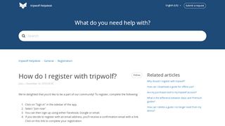 
                            3. How do I register with tripwolf? – tripwolf Helpdesk