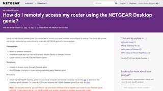 
                            6. How do I remotely access my router using the …