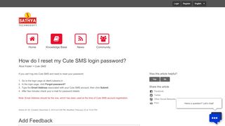 
                            6. How do I reset my Cute SMS login password? - …
