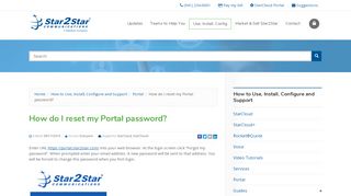 
                            9. How do I reset my Portal password? | Star2Star Communications ...