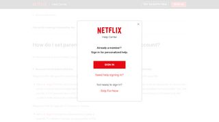 
                            8. How do I set parental controls on my Netflix ... - Netflix Help Center