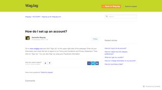 
                            4. How do I set up an account? – WagJag