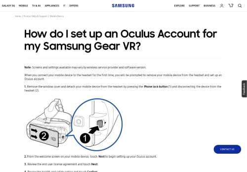 
                            3. How do I set up an Oculus Account for my Samsung Gear VR?