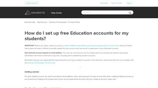 
                            3. How do I set up free Education accounts for my students ...