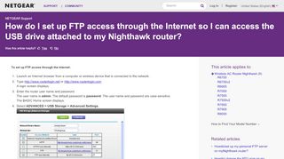 
                            1. How do I set up FTP access through the Internet so I can ...