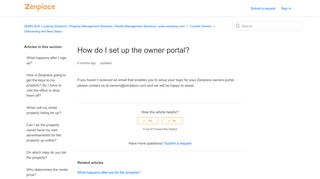 
                            5. How do I set up the owner portal? – ZENPLACE | Leasing Solutions ...