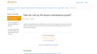 
                            6. How do I set up the tenant maintenance portal? – ZENPLACE ...