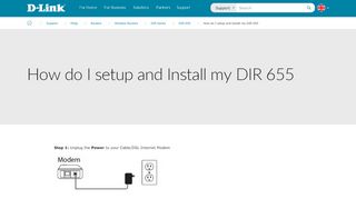 
                            9. How do I setup and Install my DIR 655 | D-Link UK
