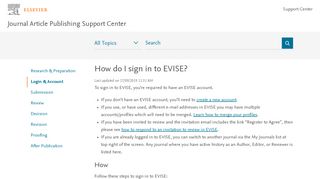 
                            2. How do I sign in to EVISE? - Journal Article Publishing ...