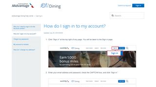 
                            4. How do I sign in to my account? – AAdvantage Dining help ...