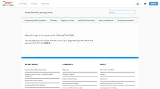 
                            2. How do I sign in to my ... - FamilyTreeDNA Learning Center