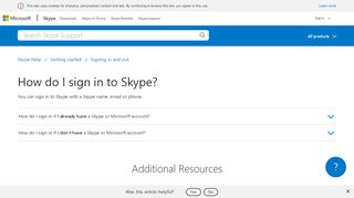 
                            2. How do I sign in to Skype? | Skype Support