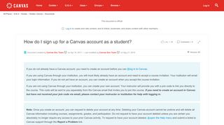 
                            6. How do I sign up for a Canvas account as a stud... | Canvas LMS ...
