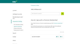 
                            7. How do I sign up for a Premium Membership? | XING FAQ