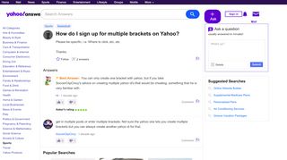 
                            3. How do I sign up for multiple brackets on Yahoo? …