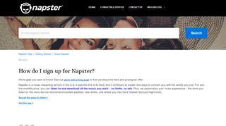 
                            3. How do I sign up for Napster? – Napster Help