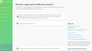 
                            6. How do I sign up for SafeLink service? | How-To …