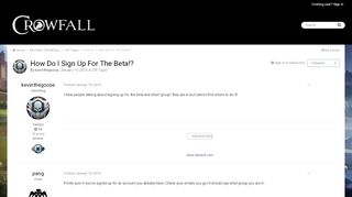 
                            3. How Do I Sign Up For The Beta!? - Off Topic - …