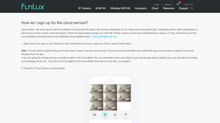 
                            9. How do I sign up for the cloud service? - funlux.com