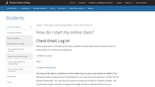 
                            4. How do I start my online class? - Students - Illinois Central College