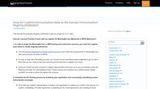 
                            5. How do I submit immunization data to the Kansas Immunization Registry