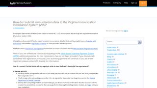 
                            3. How do I submit immunization data to the Virginia Immunization ...