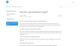 
                            1. How do I use Facebook to login? – AppBounty