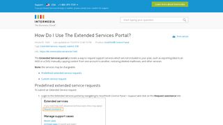 
                            6. How Do I Use The Extended Services Portal? - Intermedia Knowledge ...