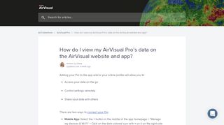 
                            3. How do I view my Node/Pro's data on the AirVisual website and app ...