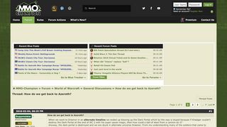 
                            7. How do we get back to Azeroth? - MMO-Champion