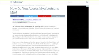 
                            11. How Do You Access Myalbertsons Mio? | Reference.com