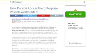 
                            6. How Do You Access the Enterprise Payroll Workcenter ...