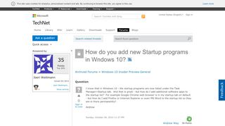 
                            4. How do you add new Startup programs in Wndows 10? - Microsoft