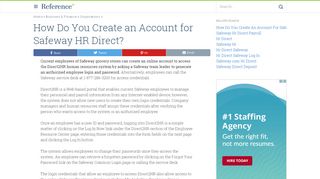 
                            5. How Do You Create an Account for Safeway HR Direct ...