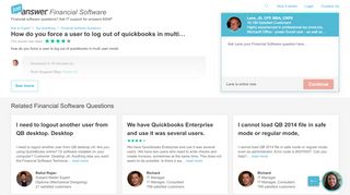 
                            5. How do you force a user to log out of quickbooks in multi…