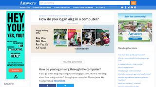 
                            5. How do you log in airg in a computer - answers.com