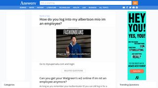 
                            7. How do you log into my albertson mio im an employee?