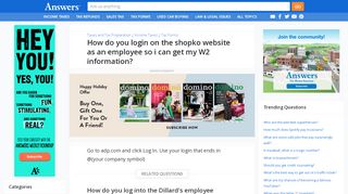 
                            5. How do you login on the shopko website as an employee so i ...