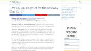 
                            9. How Do You Register for the Safeway Club Card ...