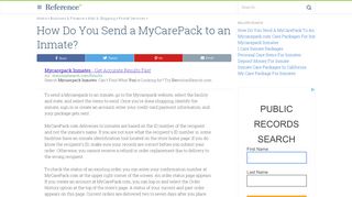 
                            7. How Do You Send a MyCarePack to an Inmate? | Reference.com