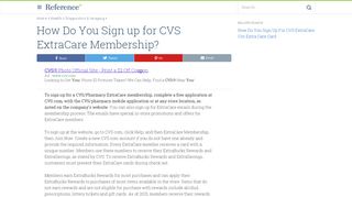 
                            4. How Do You Sign up for CVS ExtraCare Membership ...