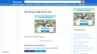 
                            9. How do you sign up for xat? - Answers.com