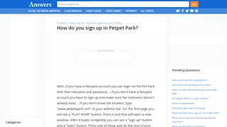 
                            4. How do you sign up in Petpet Park - answers.com