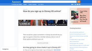 
                            1. How do you sign up to Disney XD online - answers.com