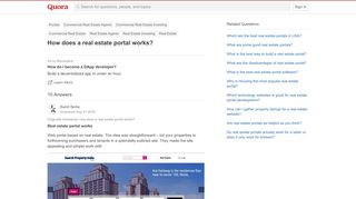 
                            2. How does a real estate portal works? - Quora